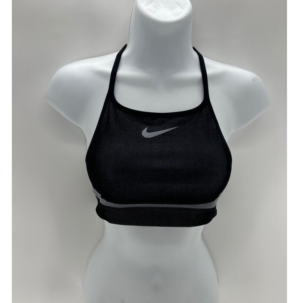 Nike Girl's XL low impact black/gray sports bra